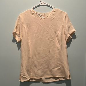 Talbots 100% silk cream blouse